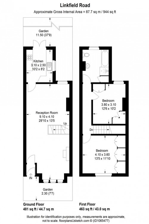 Floorplans For Linkfield Road, Isleworth