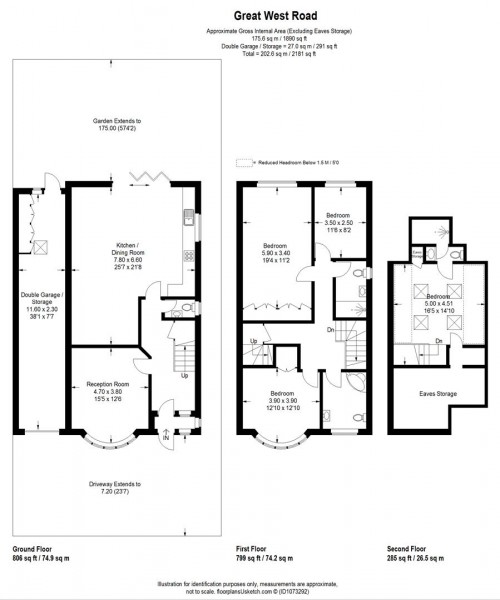 Floorplans For Great West Road, Isleworth