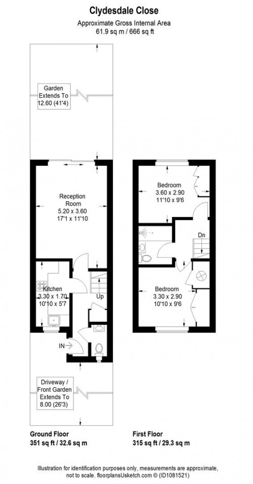 Floorplans For Clydesdale Close, Isleworth