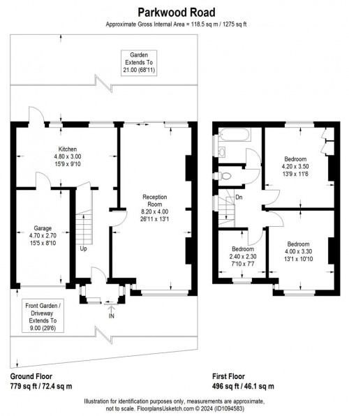 Floorplans For Parkwood Road, Isleworth