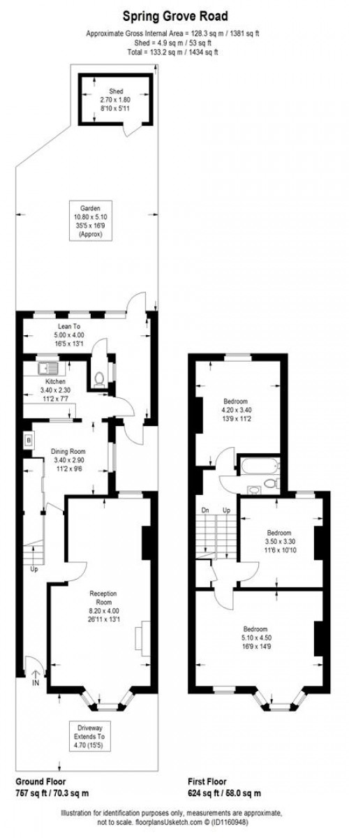 Floorplans For Spring Grove Road, Isleworth