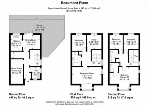 Floorplans For Beaumont Place, Isleworth